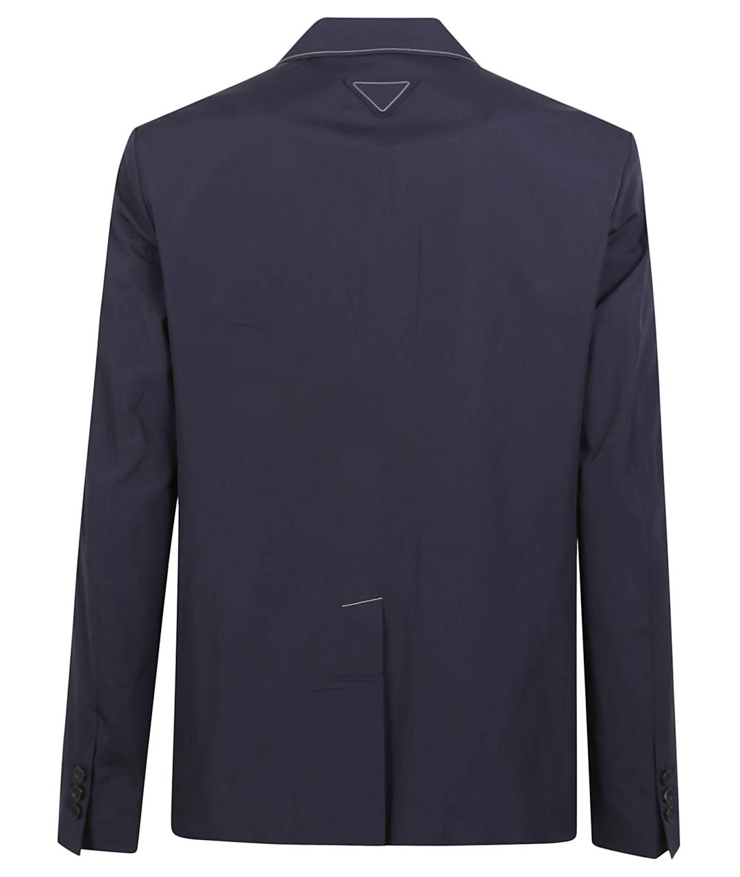 PRADA Темно-синий хлопковый пиджак, фото 2