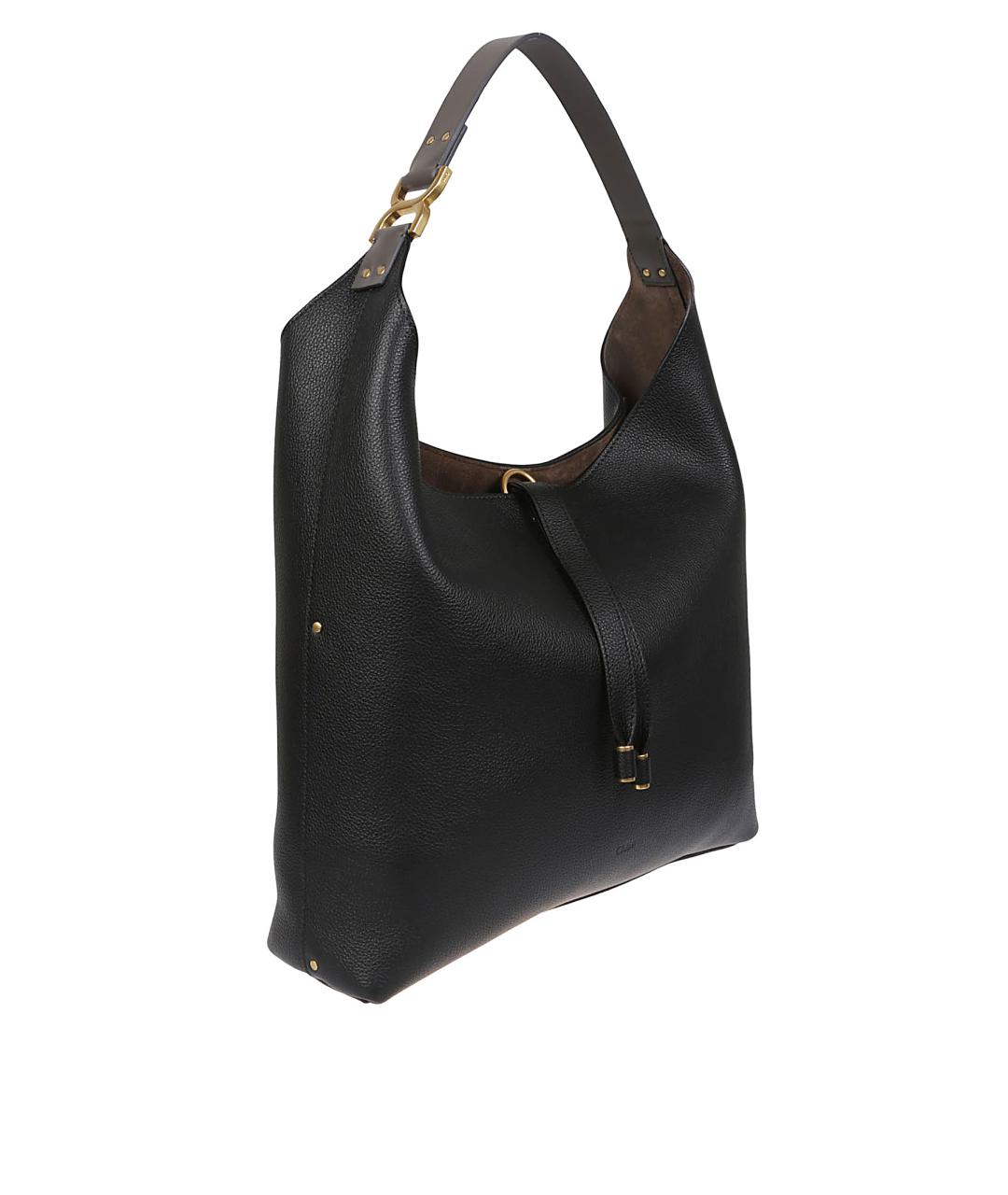 CHLOE Черная кожаная сумка тоут, фото 3