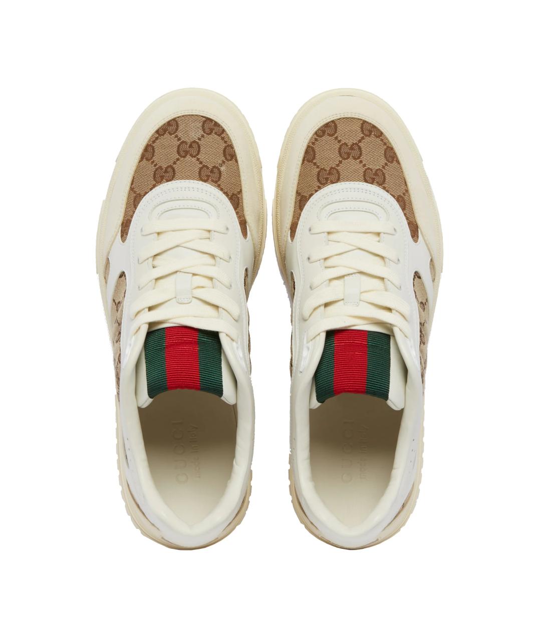 GUCCI Белые синтетические низкие кроссовки / кеды, фото 4