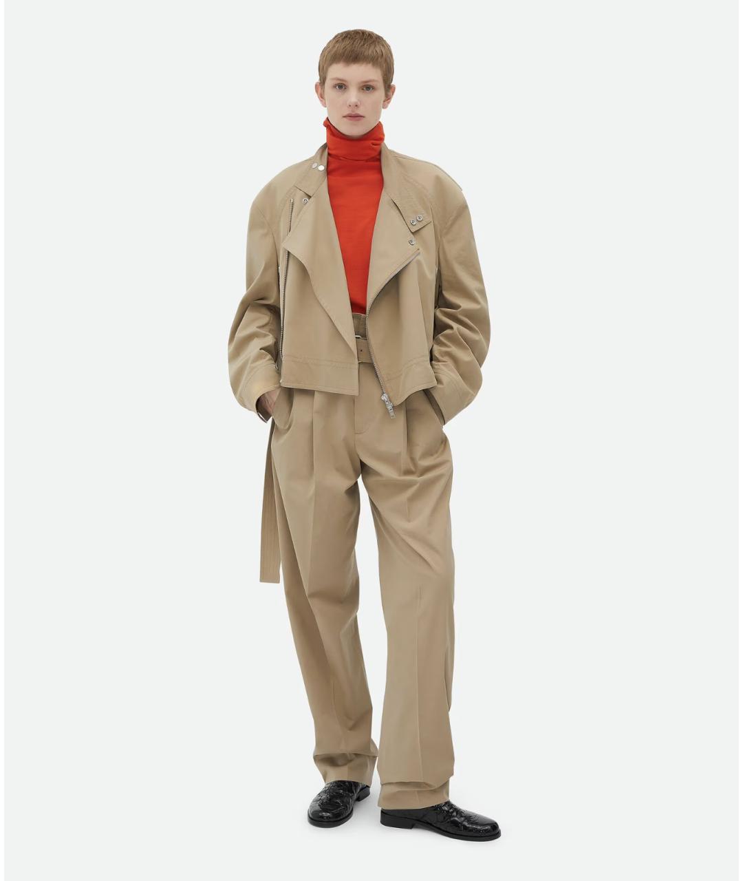BOTTEGA VENETA Бежевая хлопковая куртка, фото 3