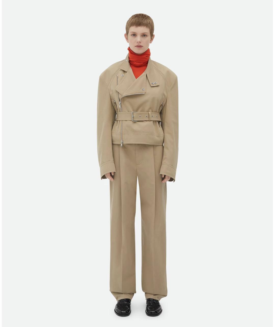 BOTTEGA VENETA Бежевая хлопковая куртка, фото 2