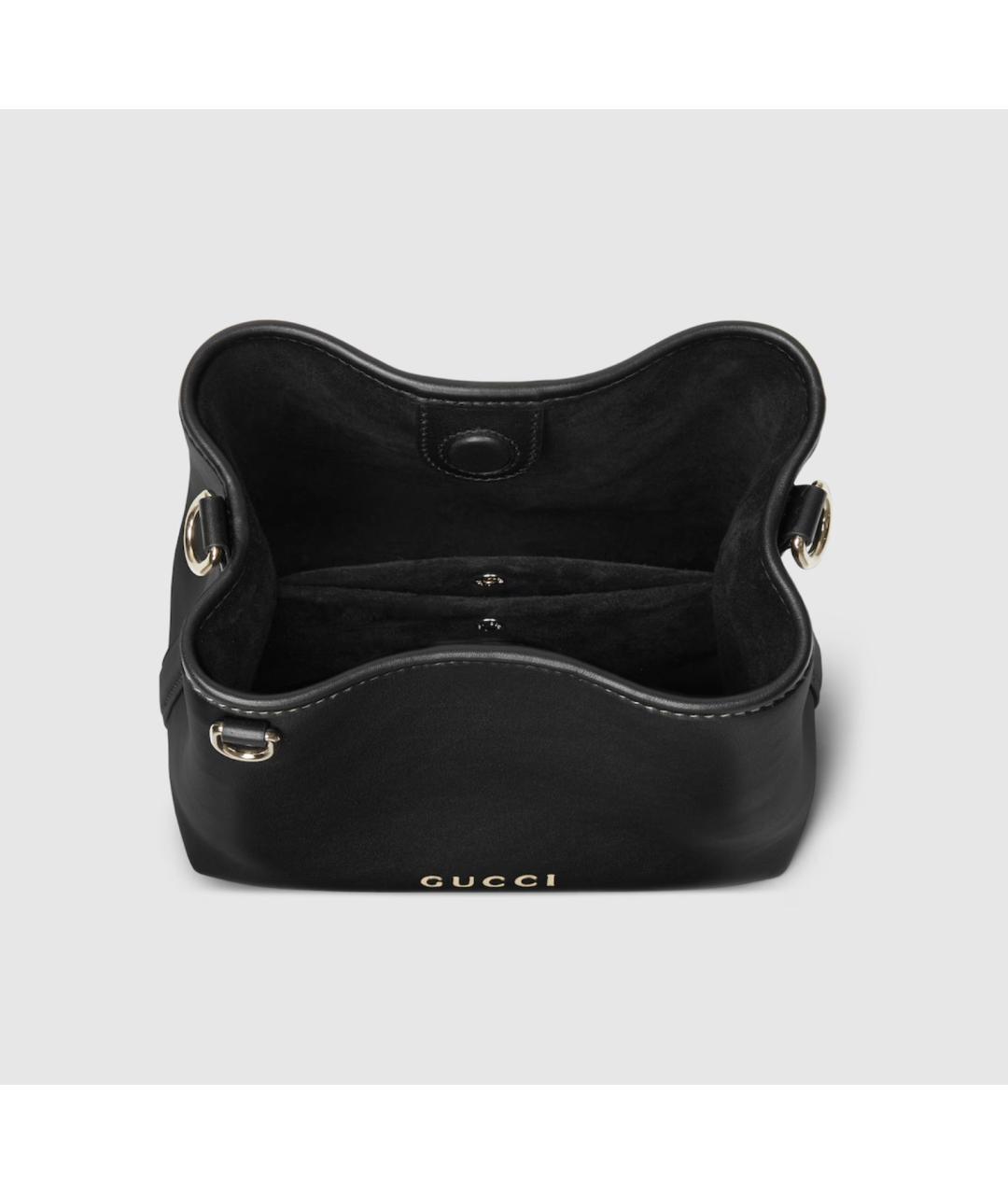GUCCI Черная кожаная сумка тоут, фото 6