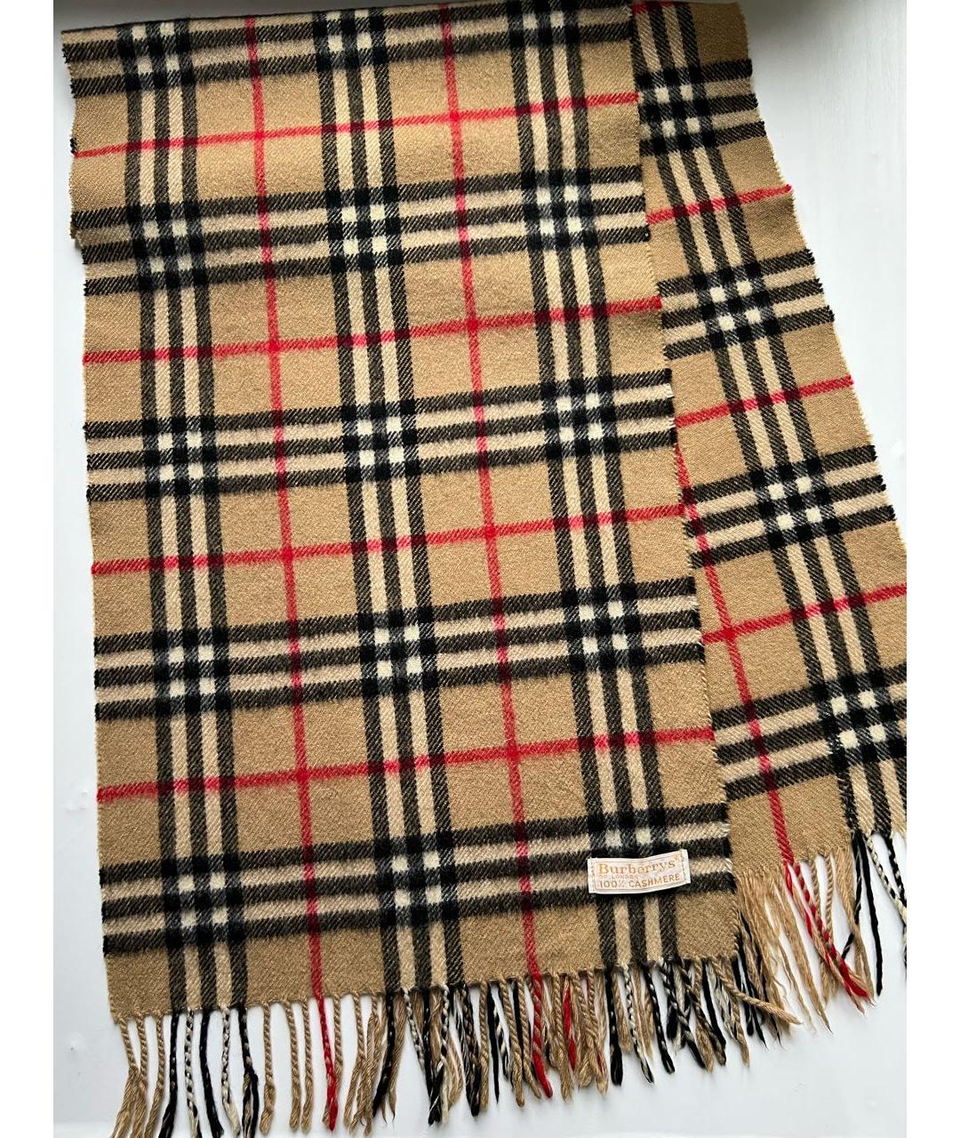 BURBERRY Коричневый кашемировый шарф, фото 2