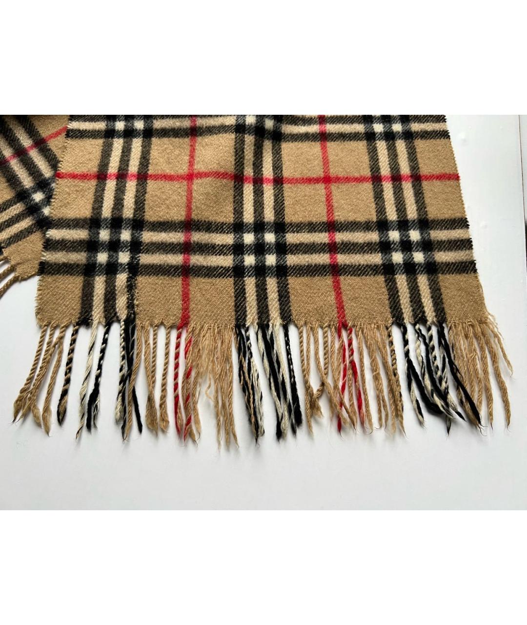 BURBERRY Коричневый кашемировый шарф, фото 6