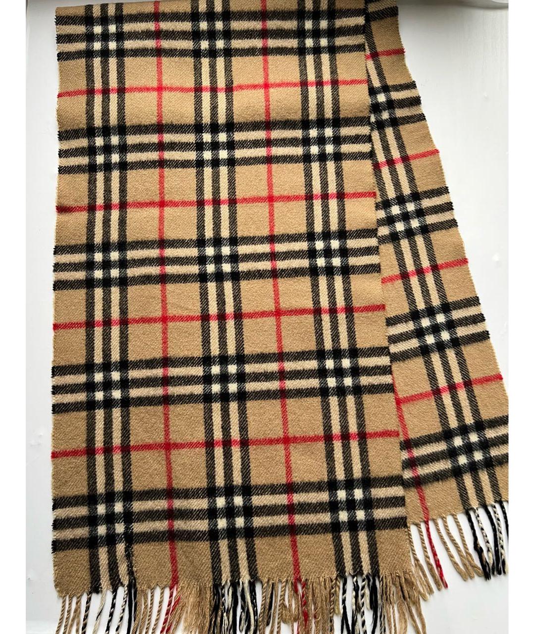 BURBERRY Коричневый кашемировый шарф, фото 3