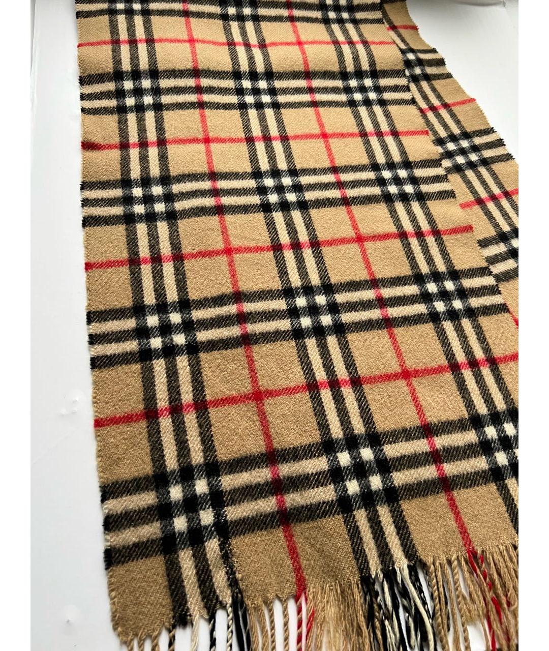 BURBERRY Коричневый кашемировый шарф, фото 5