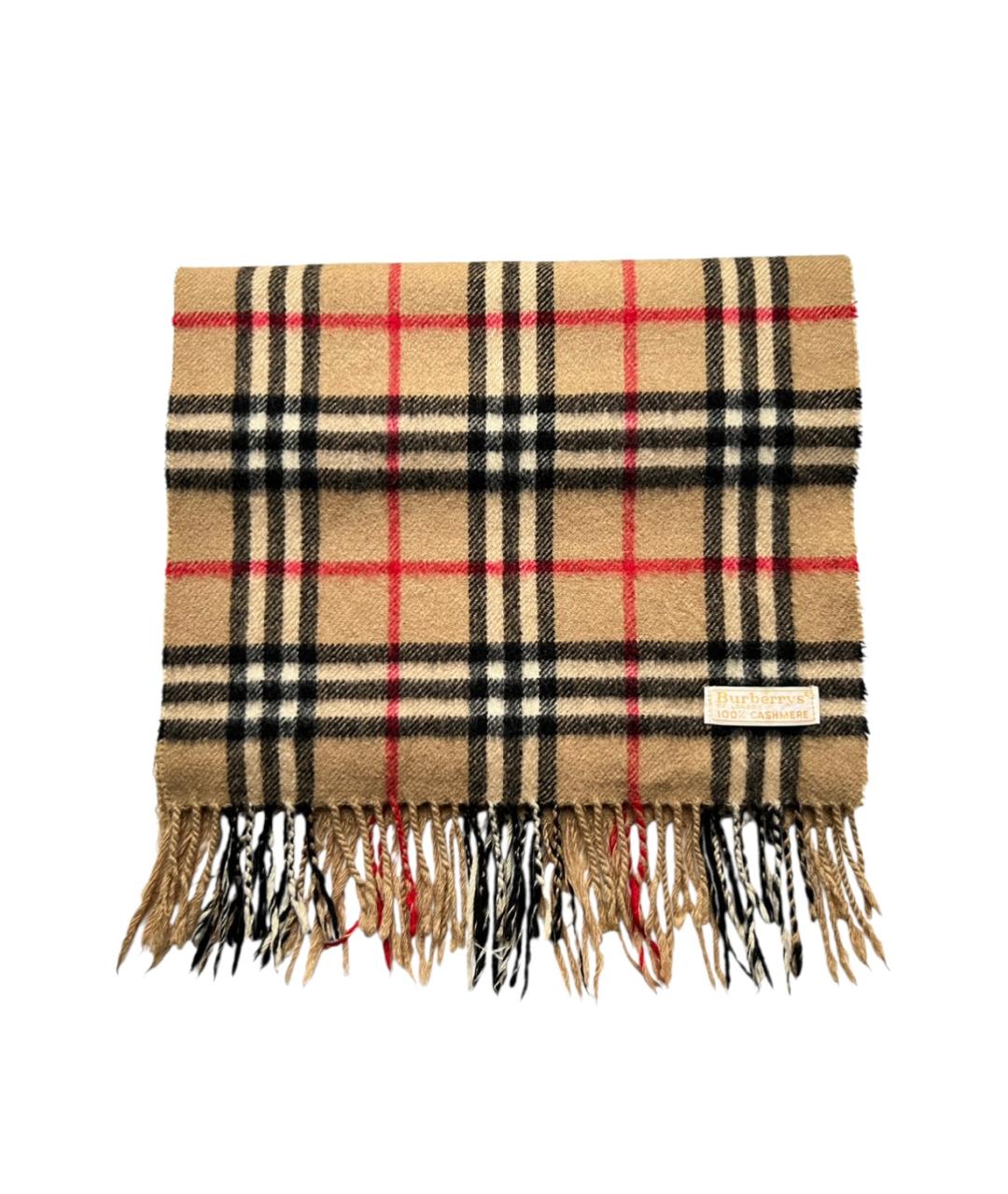 BURBERRY Коричневый кашемировый шарф, фото 1