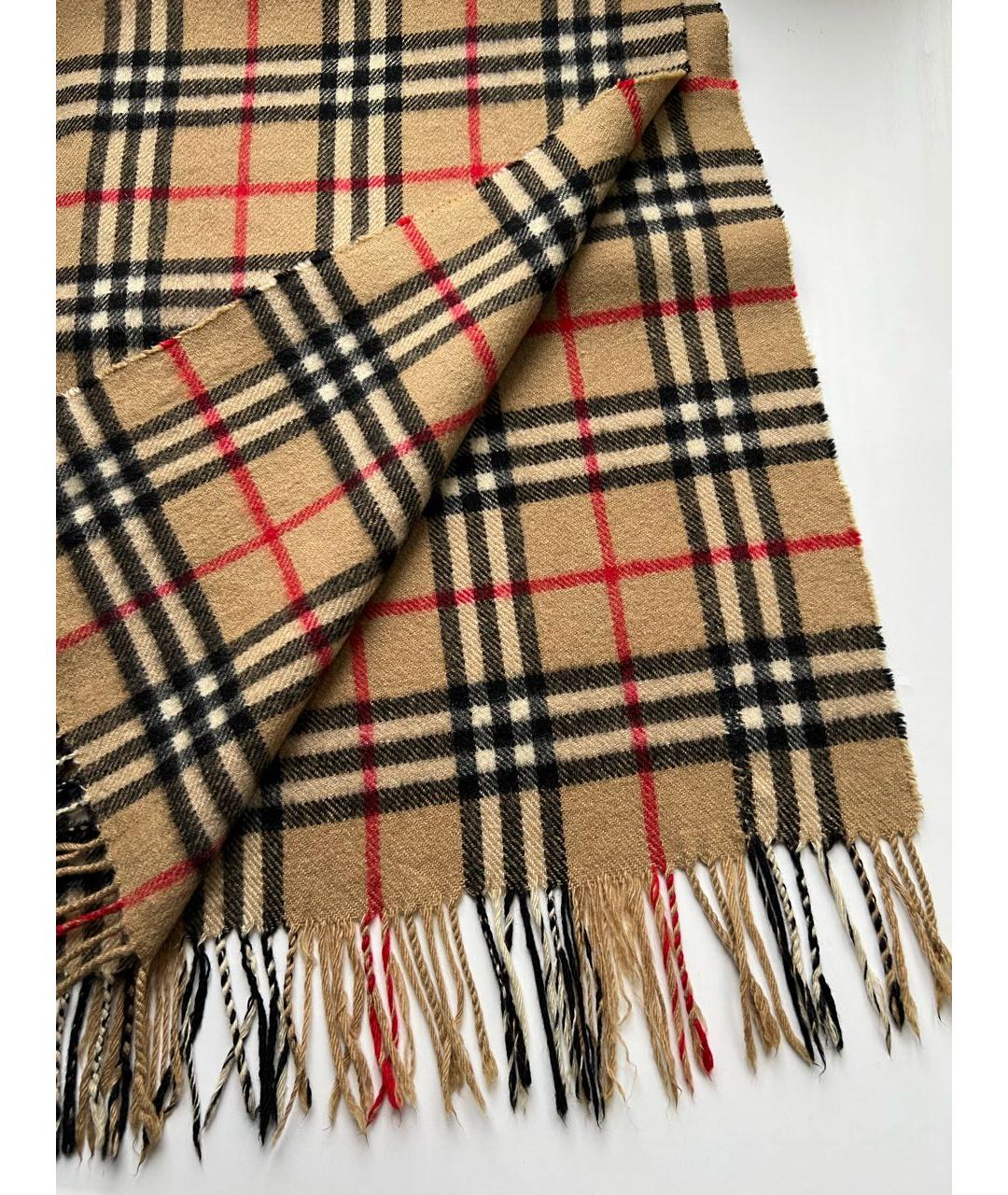 BURBERRY Коричневый кашемировый шарф, фото 7