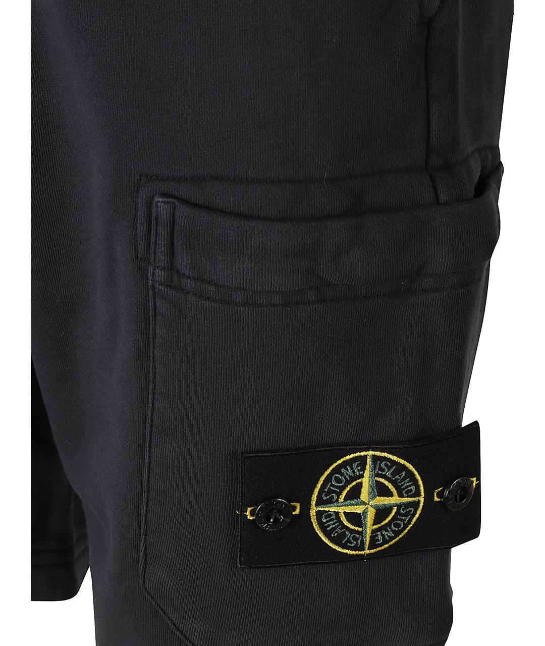 STONE ISLAND Синие хлопковые шорты, фото 2