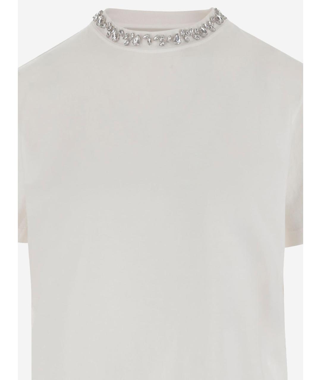 GOLDEN GOOSE DELUXE BRAND Белая хлопковая футболка, фото 3