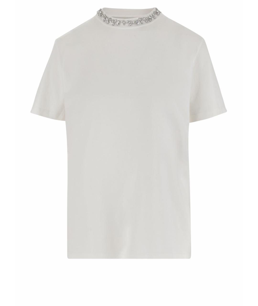 GOLDEN GOOSE DELUXE BRAND Белая хлопковая футболка, фото 1