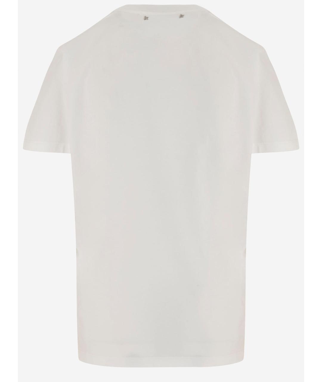 GOLDEN GOOSE DELUXE BRAND Белая хлопковая футболка, фото 2