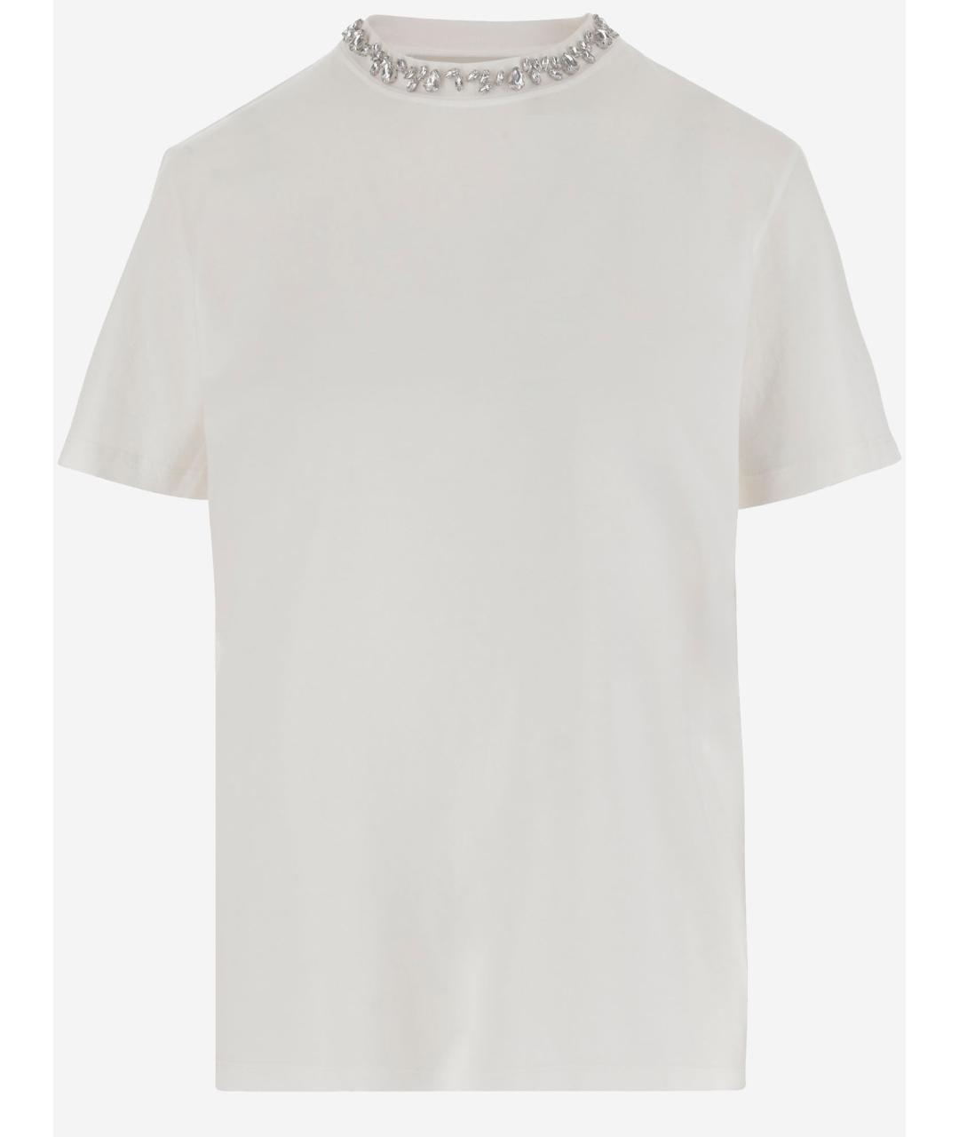 GOLDEN GOOSE DELUXE BRAND Белая хлопковая футболка, фото 4