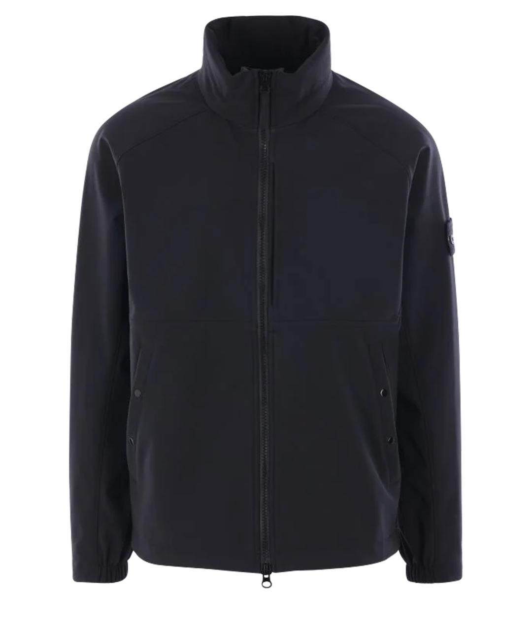 STONE ISLAND Темно-синяя полиэстеровая куртка, фото 1