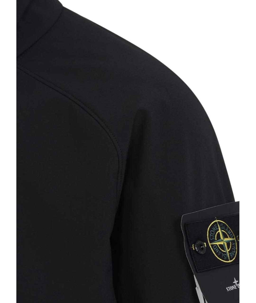 STONE ISLAND Черная синтетическая куртка, фото 3