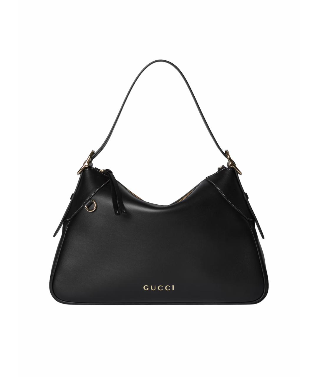 GUCCI Черная кожаная сумка через плечо, фото 1
