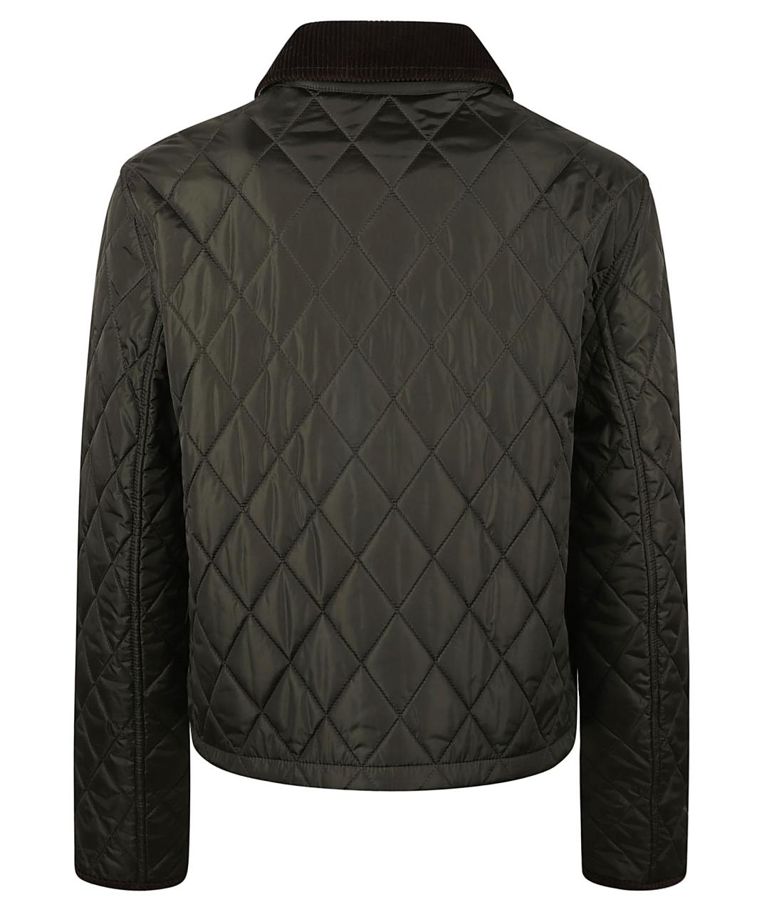 BURBERRY Хаки полиамидовая куртка, фото 2