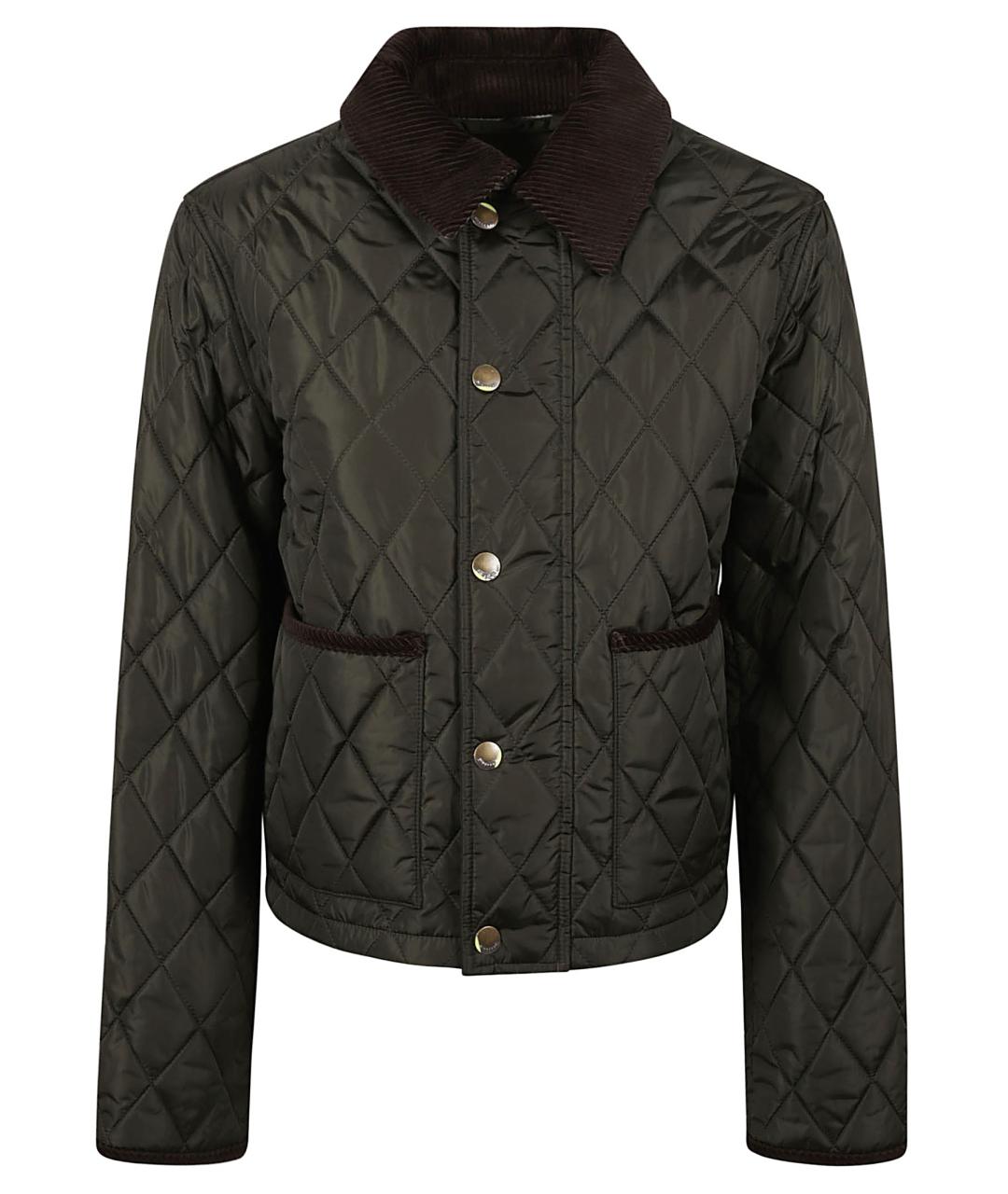 BURBERRY Хаки полиамидовая куртка, фото 1