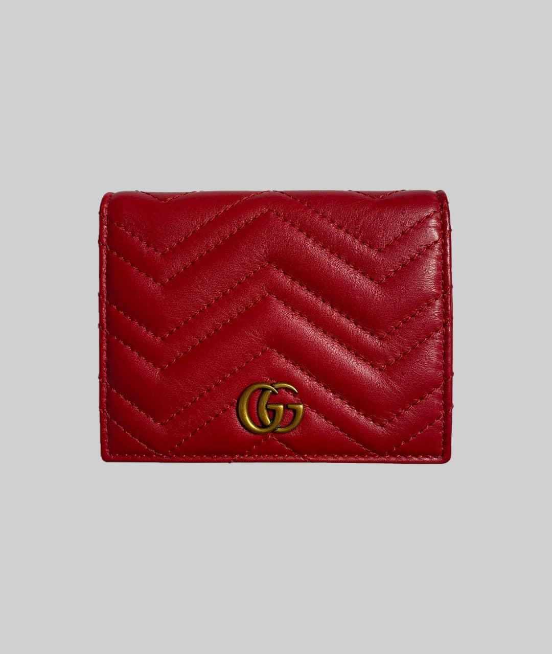 GUCCI Красный кожаный кошелек, фото 10