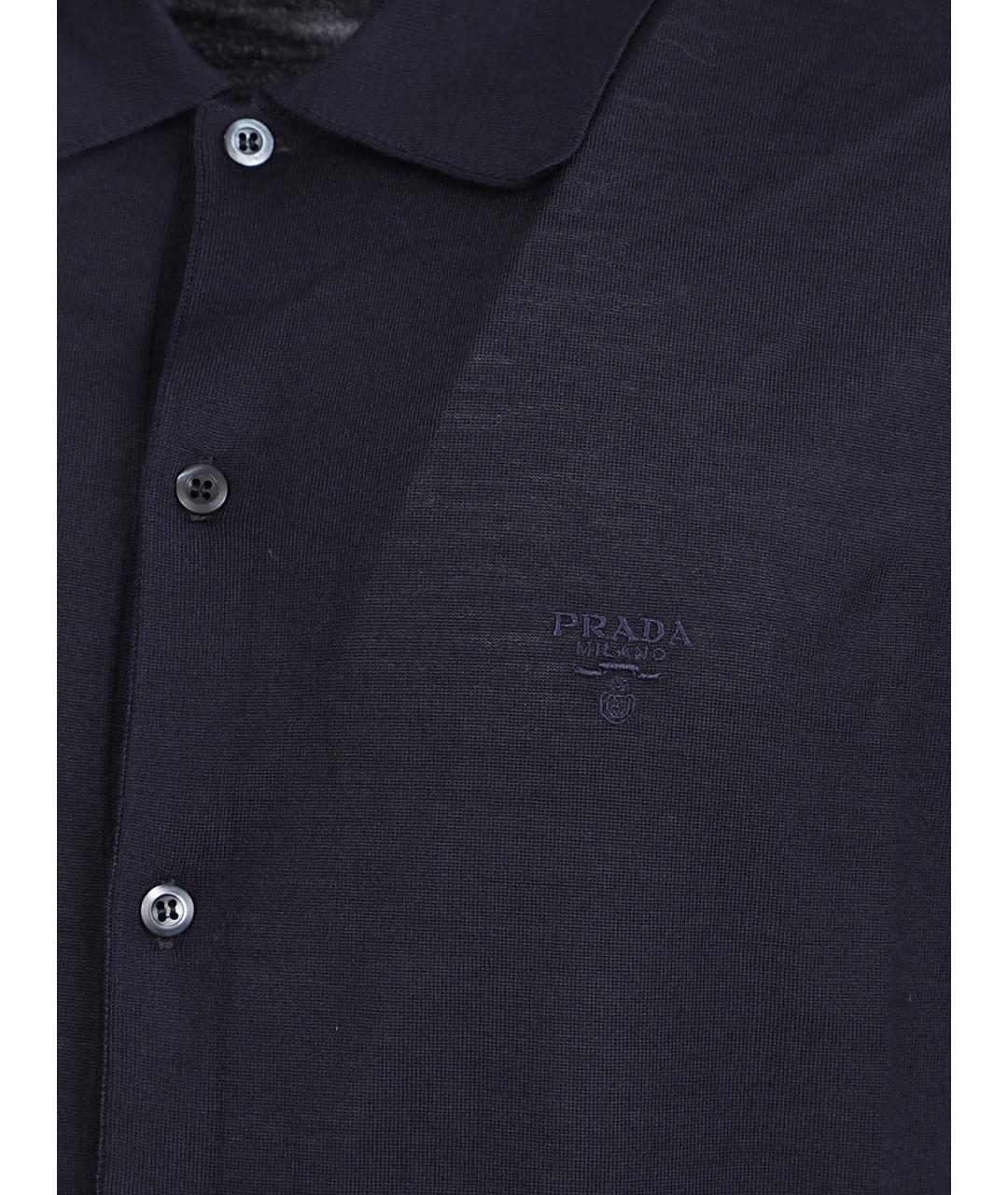PRADA Синяя шерстяная кэжуал рубашка, фото 3