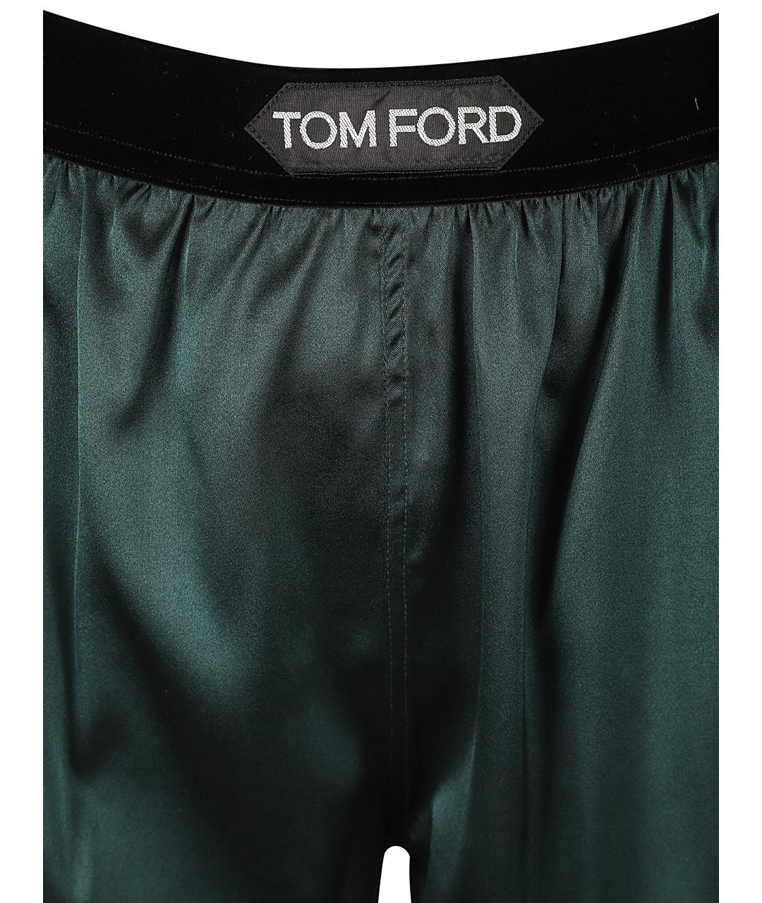 TOM FORD Зеленые шелковые шорты, фото 2