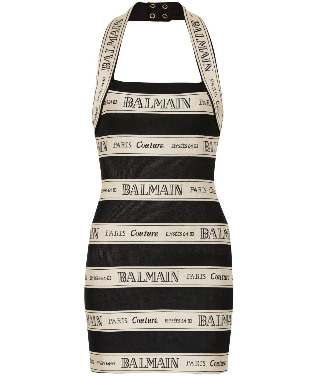 BALMAIN Черное вискозное платье, фото 1