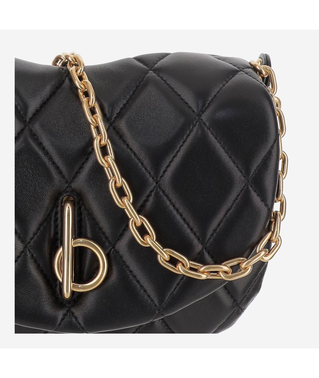 BURBERRY Черная кожаная сумка через плечо, фото 4