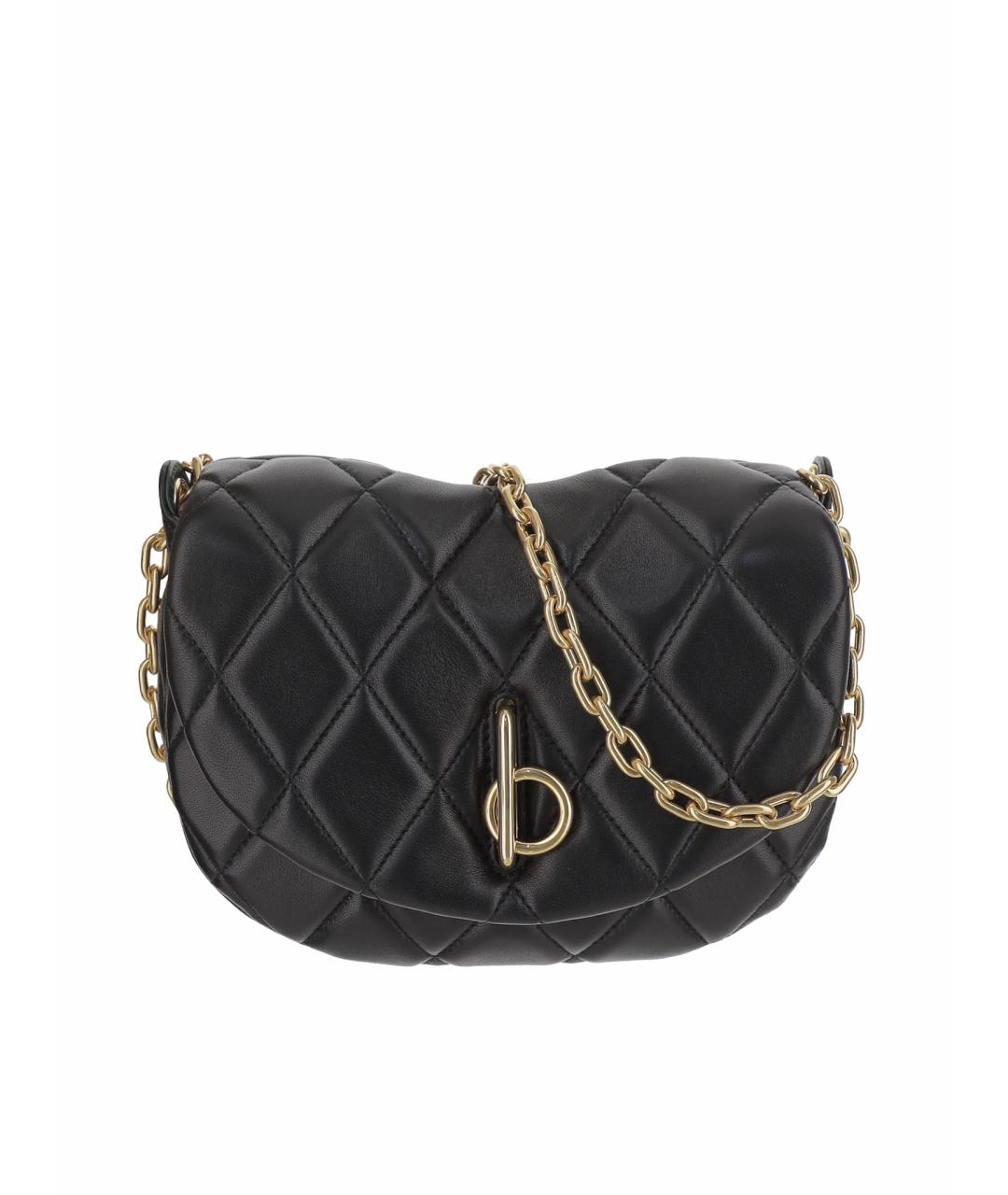 BURBERRY Черная кожаная сумка через плечо, фото 1