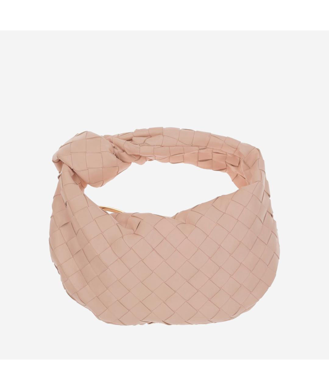 BOTTEGA VENETA Розовая кожаная сумка с короткими ручками, фото 3