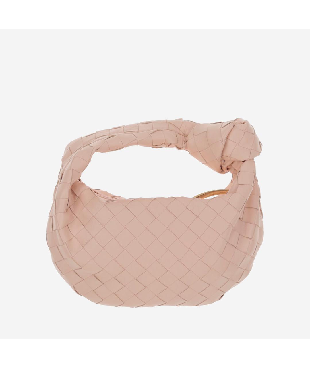 BOTTEGA VENETA Розовая кожаная сумка с короткими ручками, фото 5
