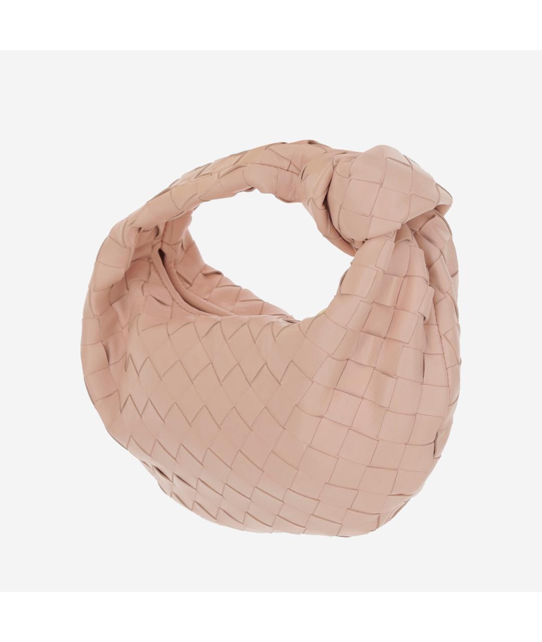 BOTTEGA VENETA Розовая кожаная сумка с короткими ручками, фото 2