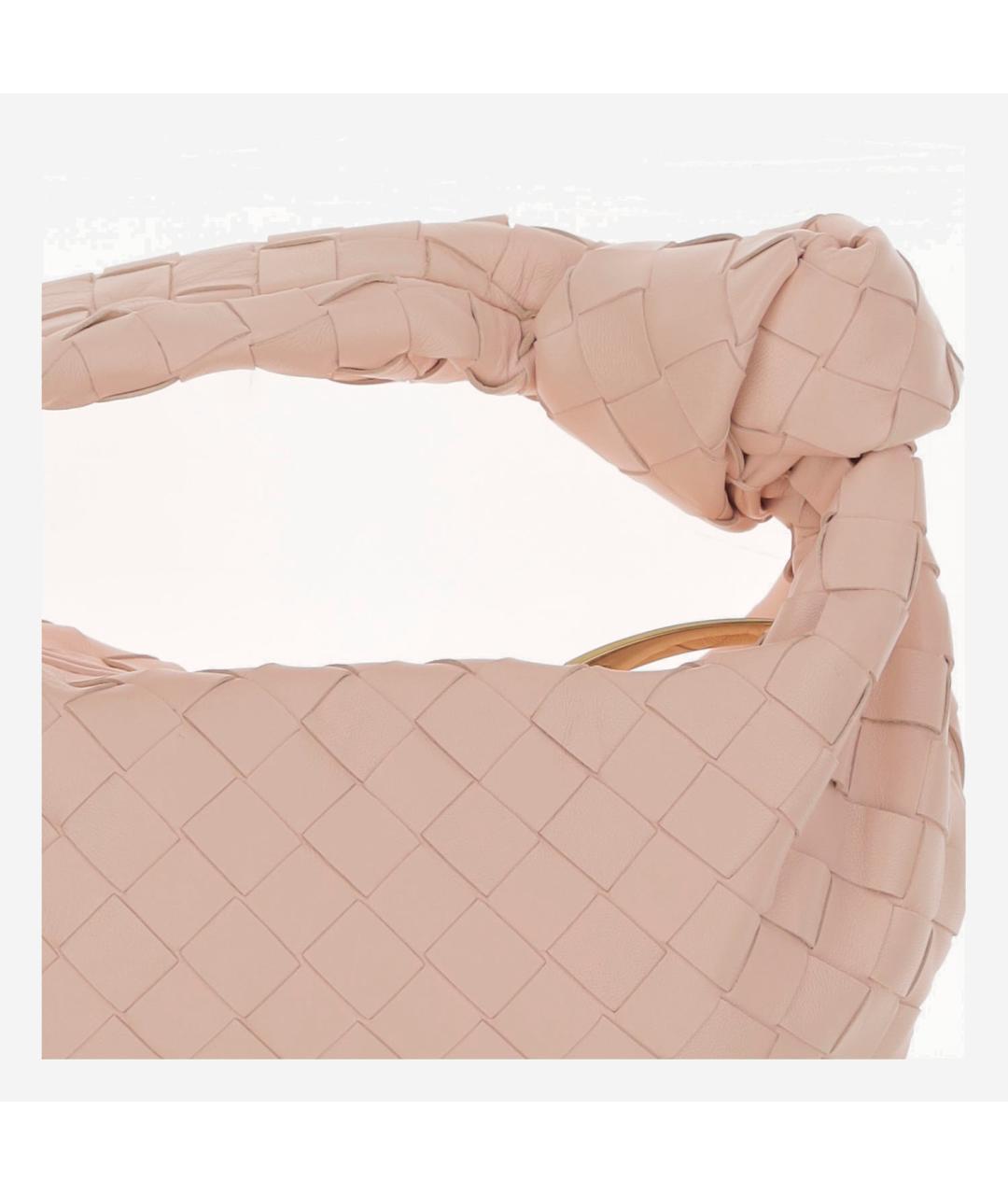 BOTTEGA VENETA Розовая кожаная сумка с короткими ручками, фото 4