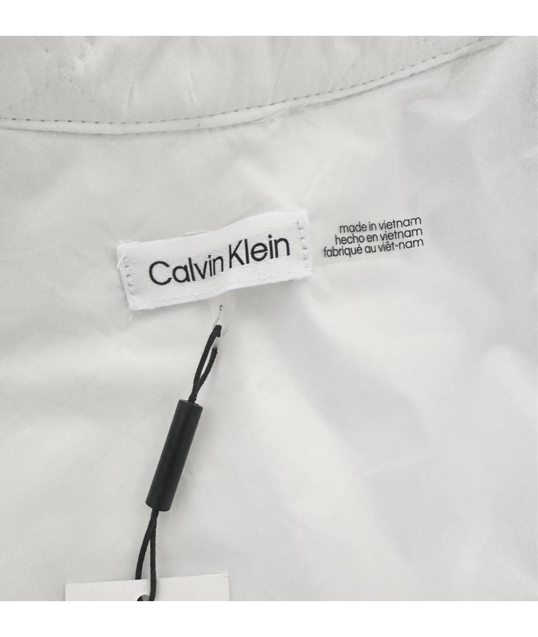 CALVIN KLEIN Белая полиэстеровая куртка, фото 6