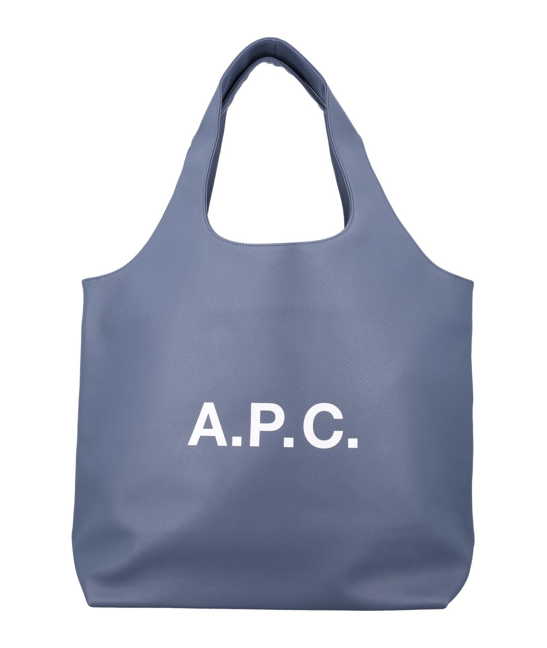 A.P.C. Синяя сумка тоут из искусственной кожи, фото 1