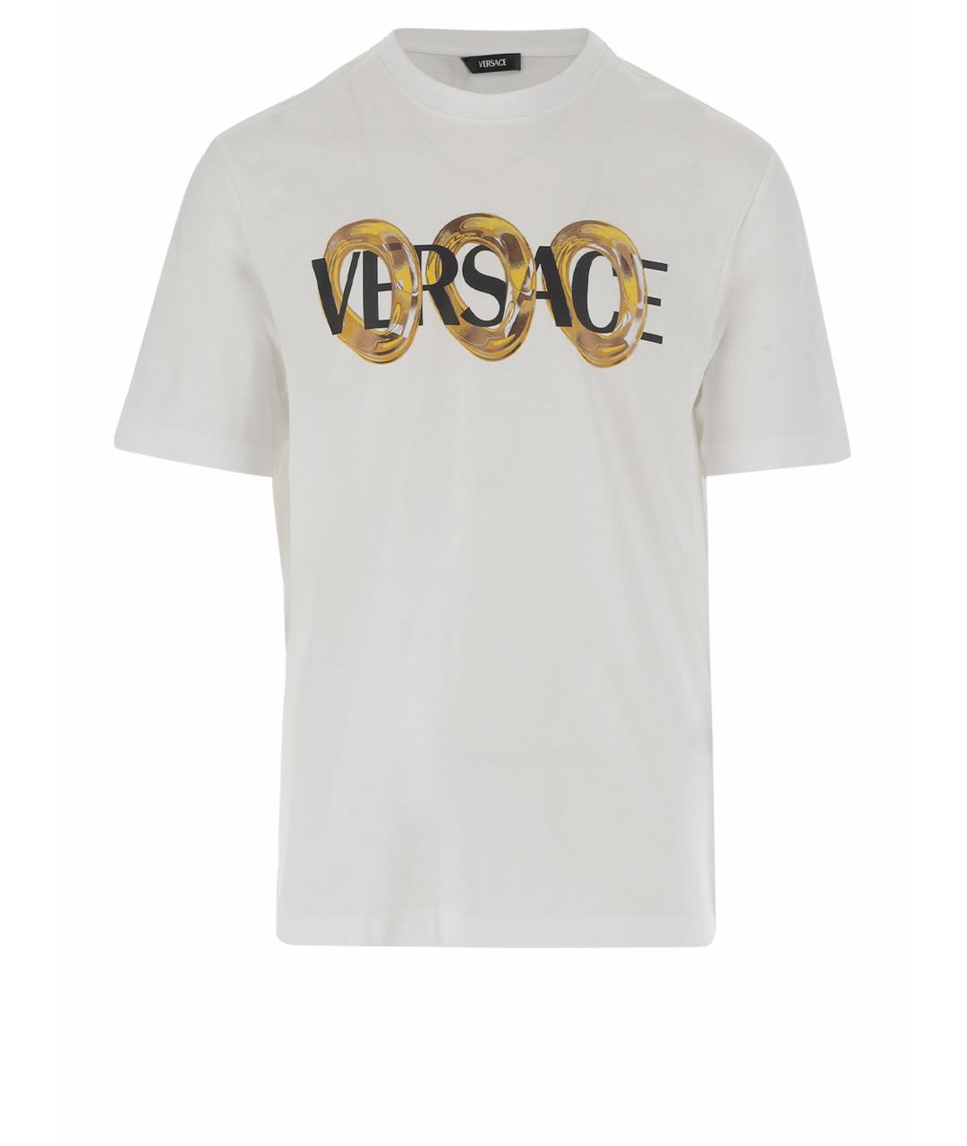 VERSACE Белая хлопковая футболка, фото 1