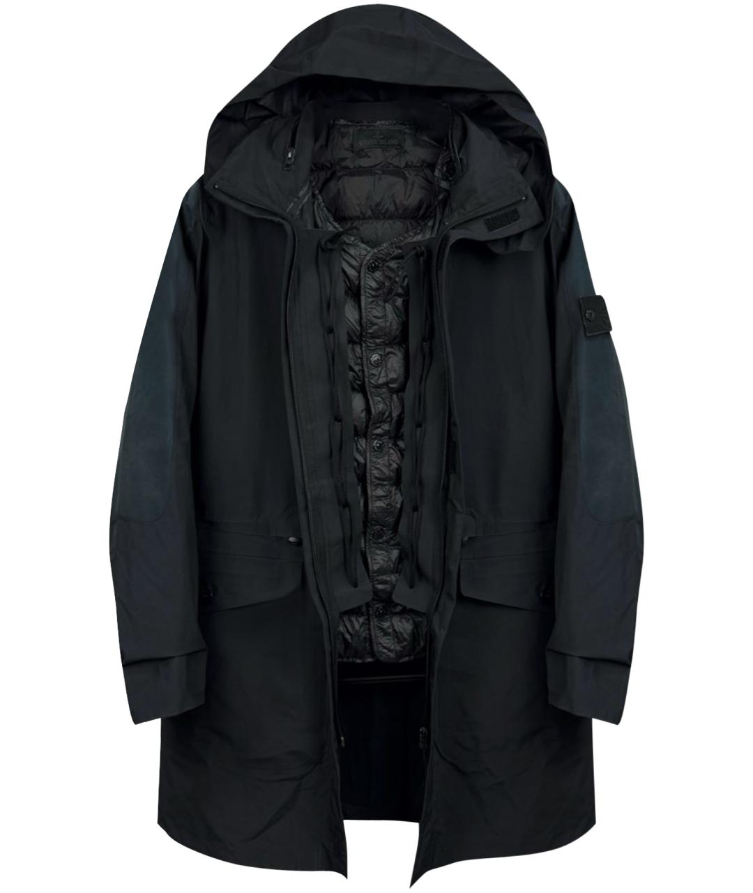 STONE ISLAND Черная синтетическая куртка, фото 1