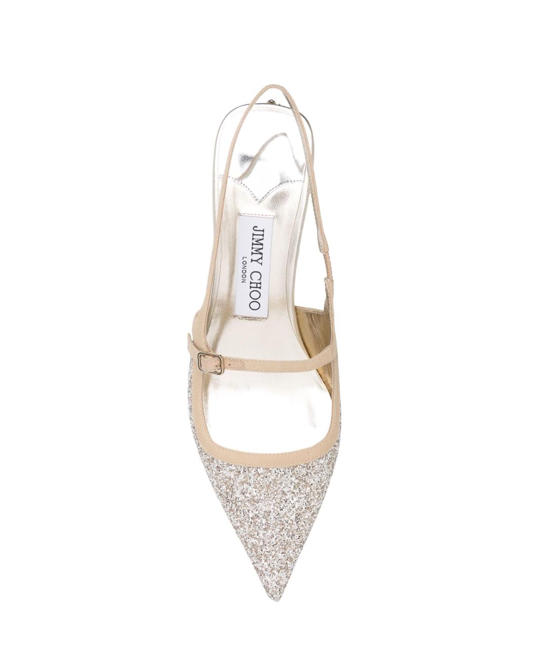 JIMMY CHOO Золотые туфли, фото 4