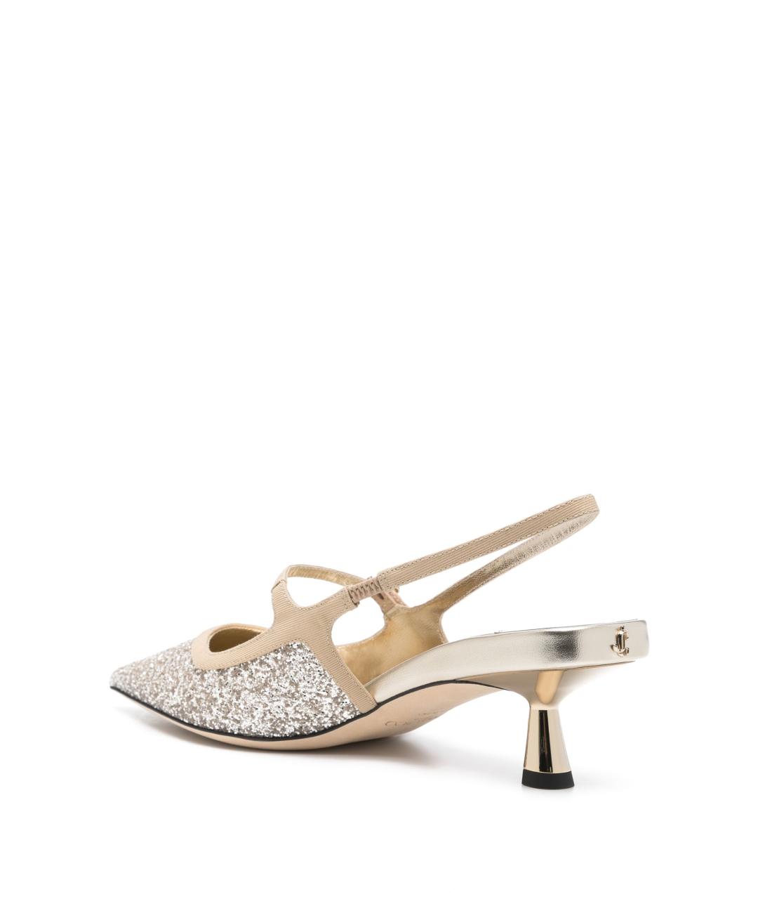 JIMMY CHOO Золотые туфли, фото 3