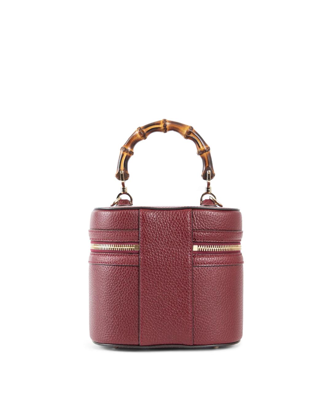 GUCCI Бордовая кожаная сумка через плечо, фото 4