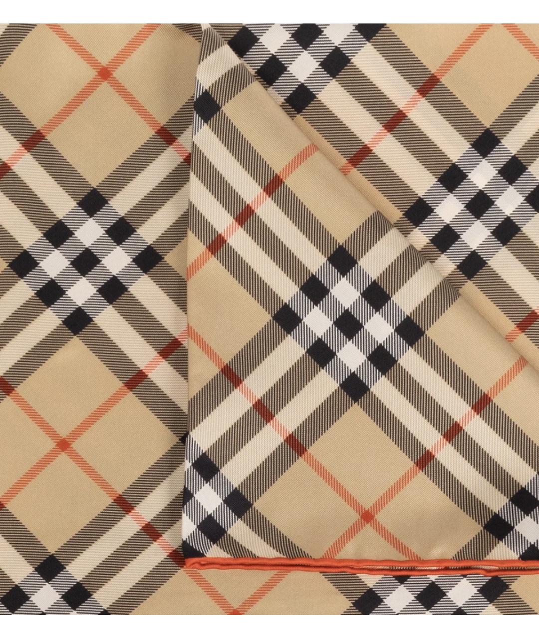 BURBERRY Бежевый шелковый шарф, фото 3