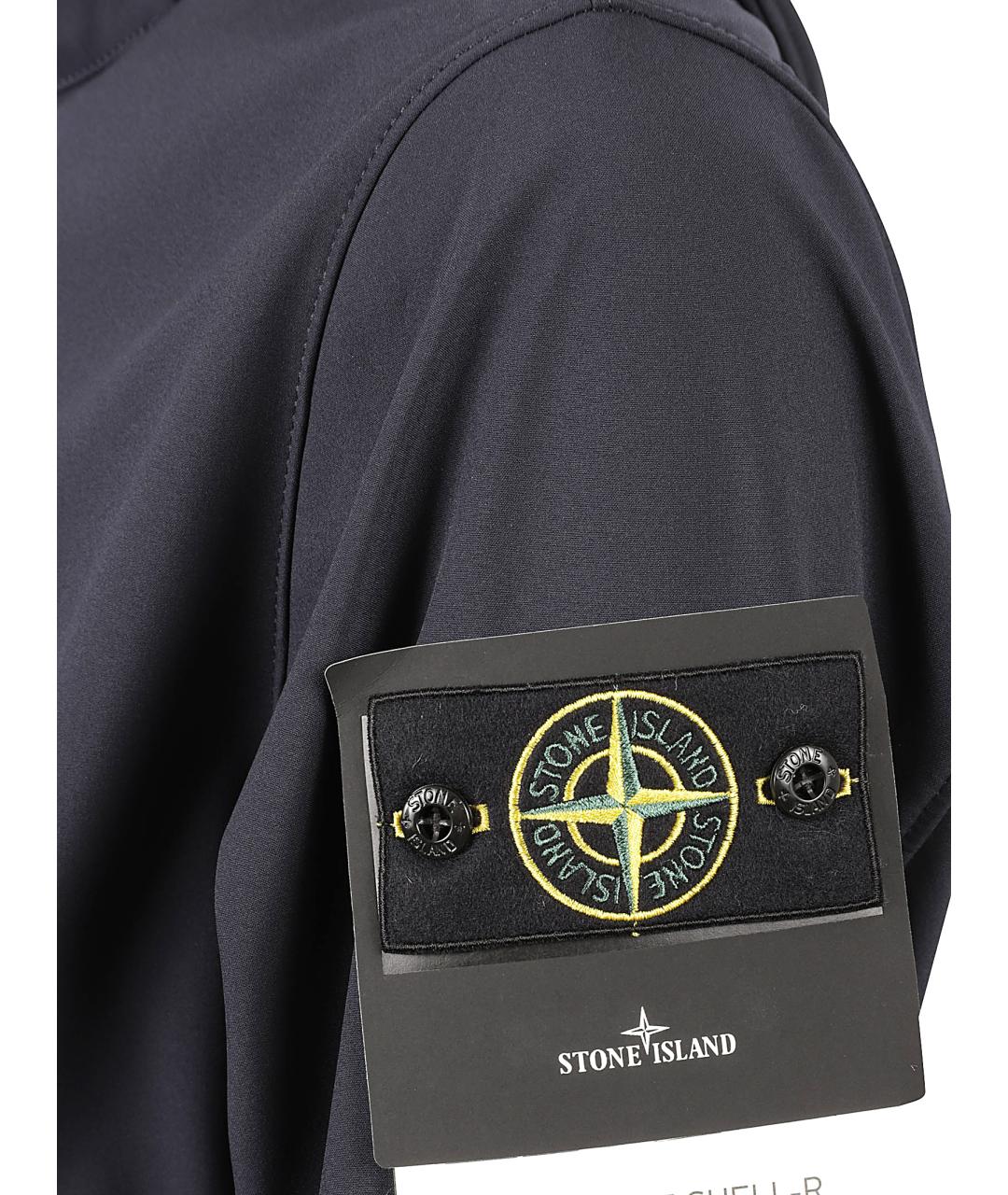 STONE ISLAND Синяя синтетическая куртка, фото 2