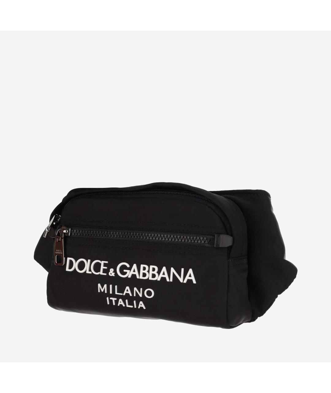 DOLCE&GABBANA Черная поясная сумка, фото 2