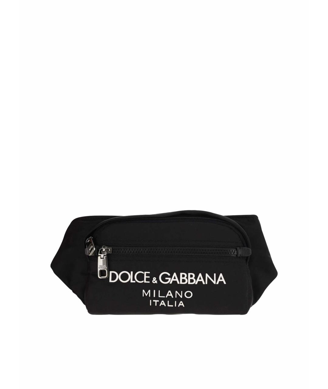 DOLCE&GABBANA Черная поясная сумка, фото 1