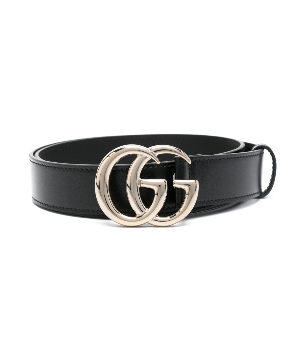 GUCCI Черный кожаный ремень, фото 1