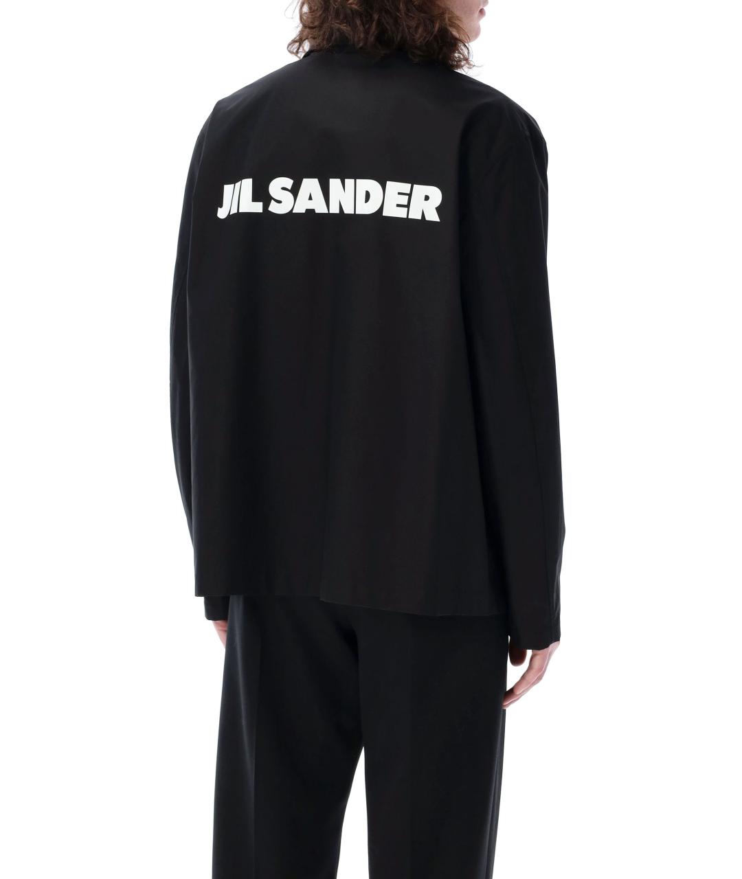 JIL SANDER Черное хлопковое пальто, фото 2