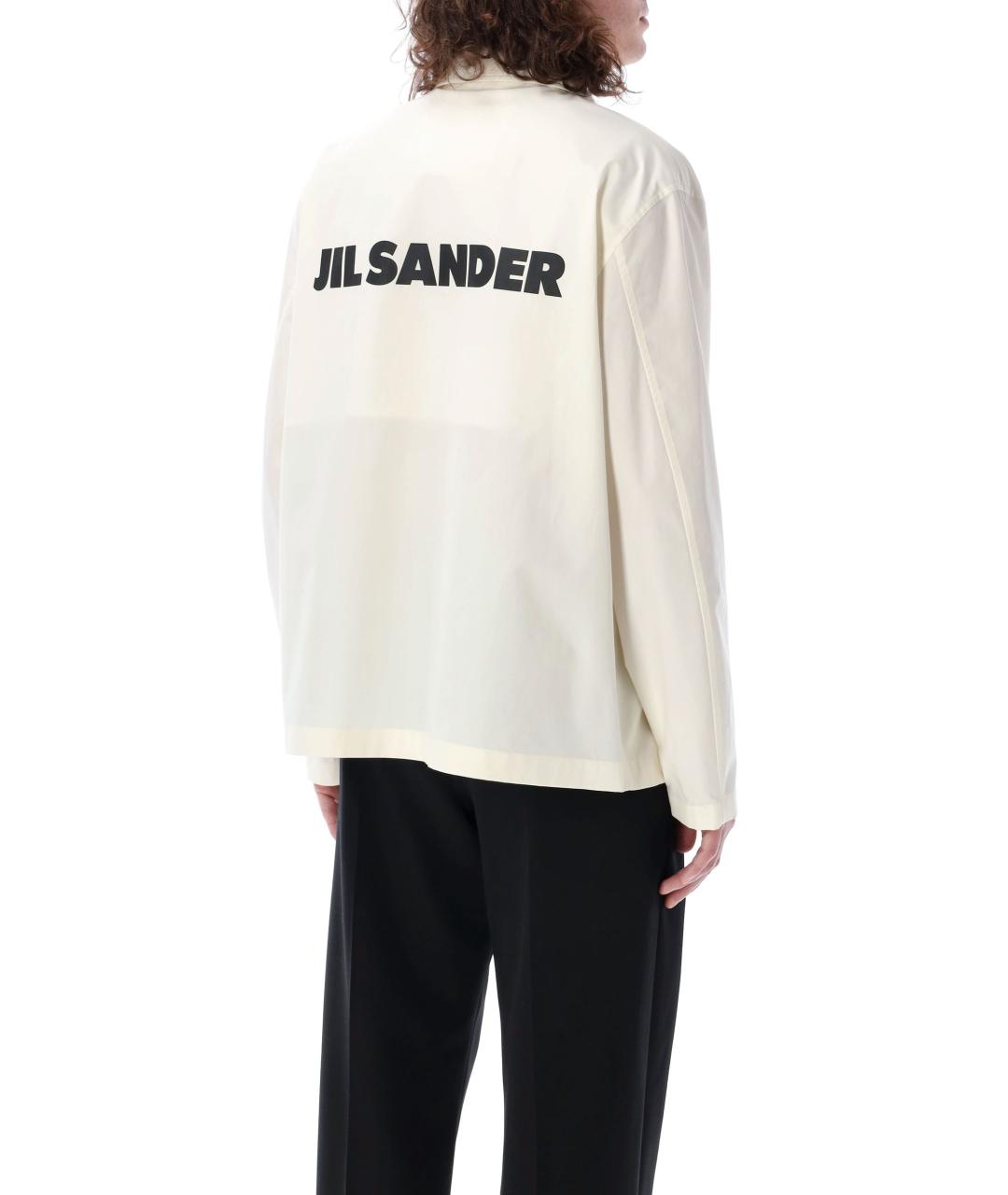 JIL SANDER Белая хлопковая куртка, фото 3