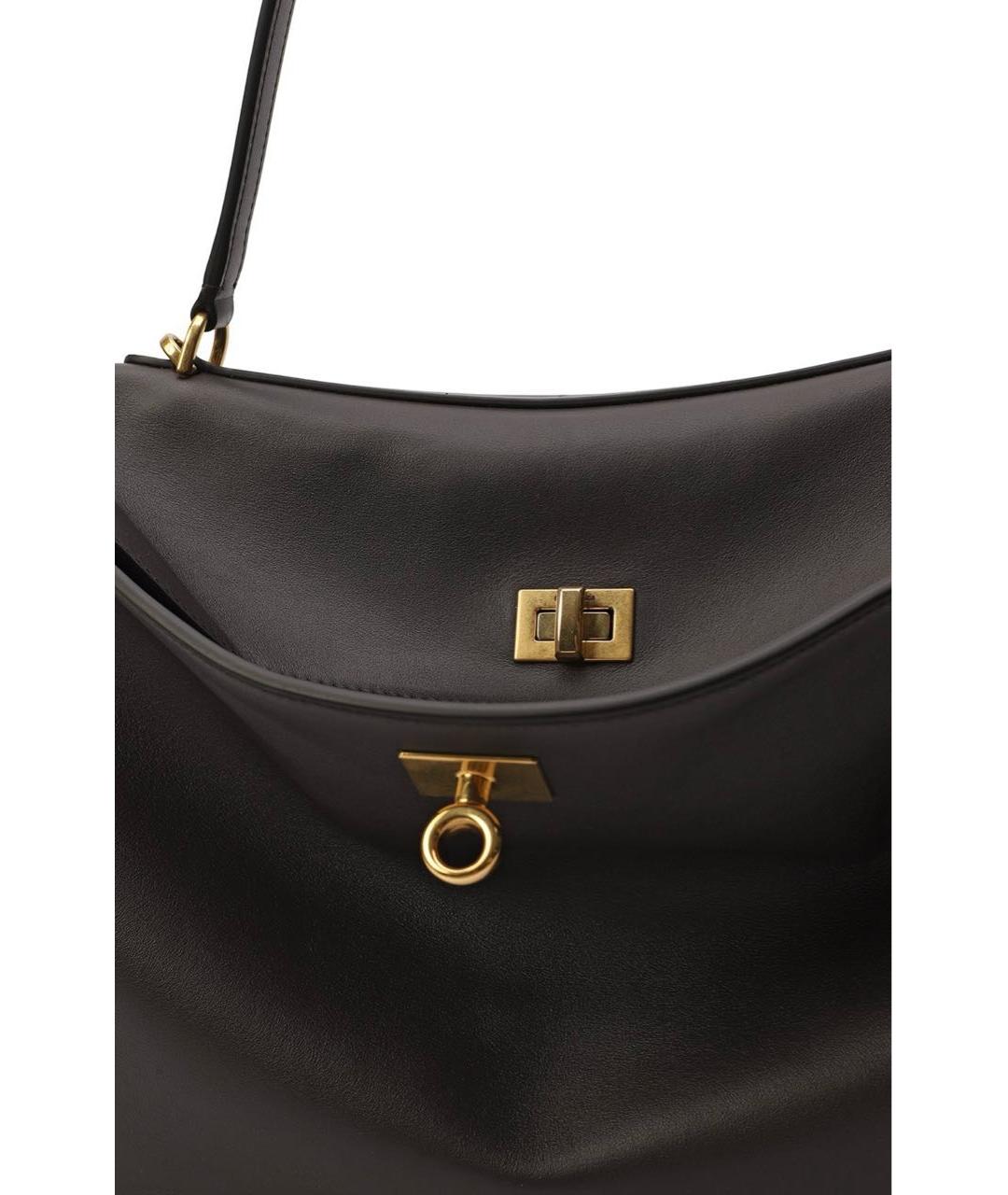 BALENCIAGA Коричневая кожаная сумка с короткими ручками, фото 4