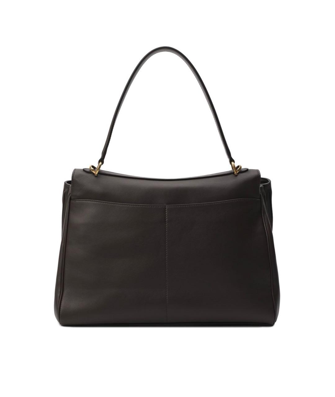 BALENCIAGA Коричневая кожаная сумка с короткими ручками, фото 6