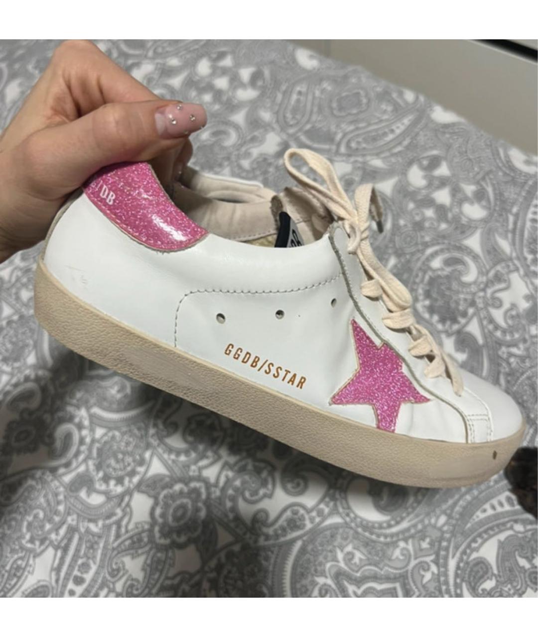 GOLDEN GOOSE DELUXE BRAND Белые кожаные кеды, фото 4