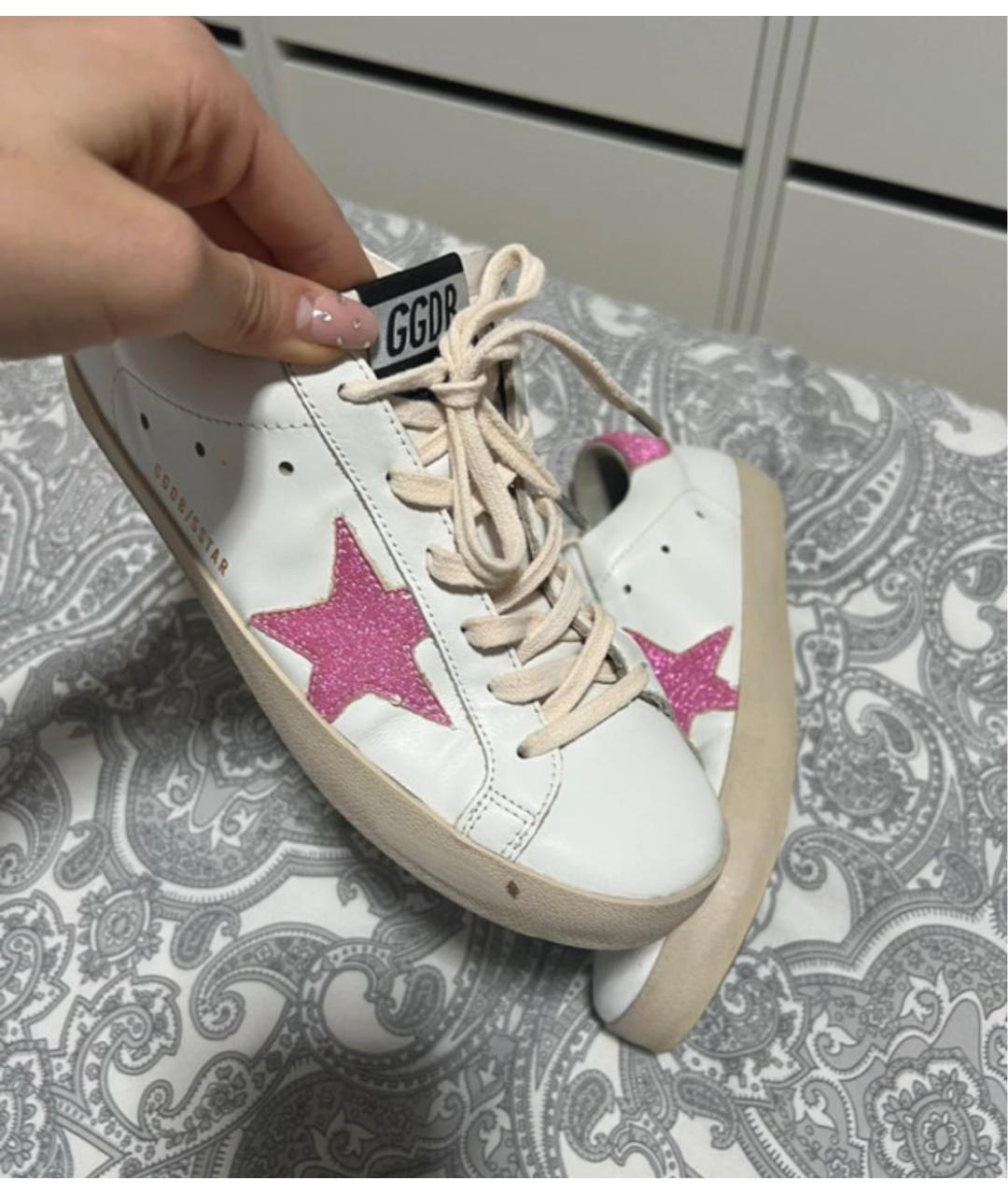 GOLDEN GOOSE DELUXE BRAND Белые кожаные кеды, фото 2